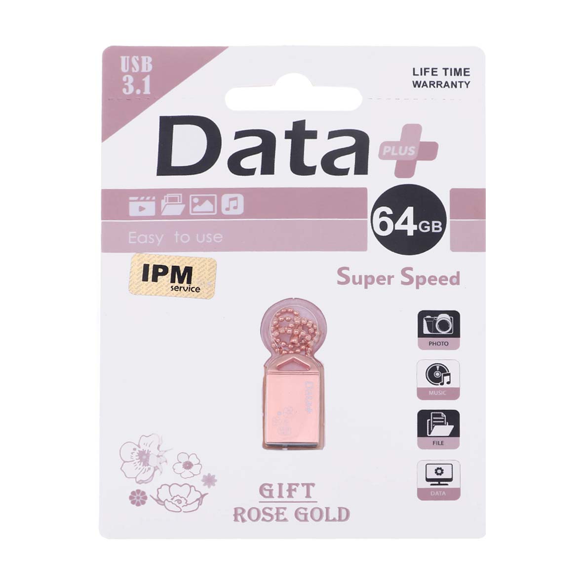 فلش مموری دیتا پلاس مدل Rose Gold ظرفیت 64 گیگابایت