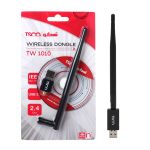 کارت شبکه USB (دانگل وای فای) دارای آنتن اکسترنال تسکو مدل TW 1010 با سرعت 150Mbps