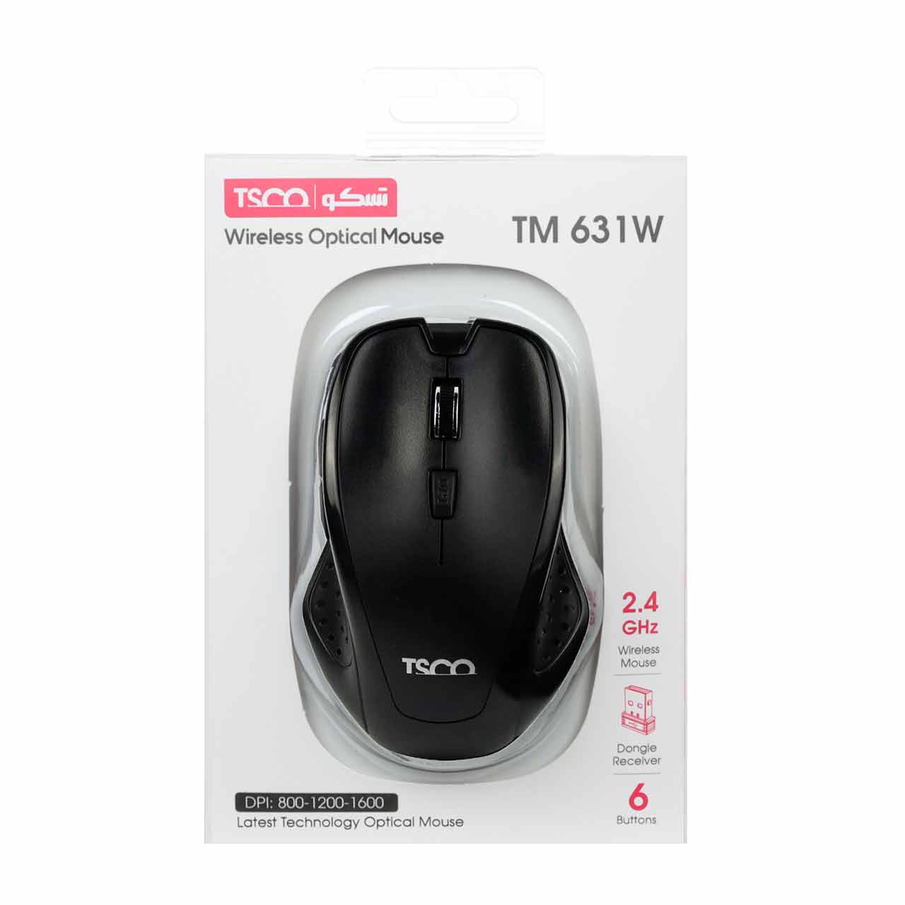ماوس بی سیم تسکو TM 631W - مشکی