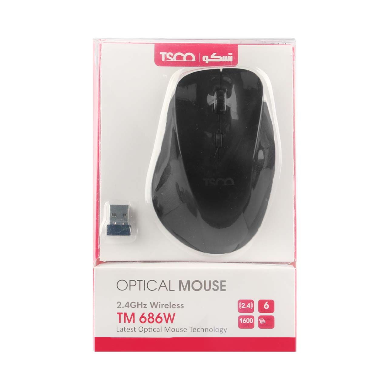 ماوس بی سیم تسکو TM 686W - مشکی