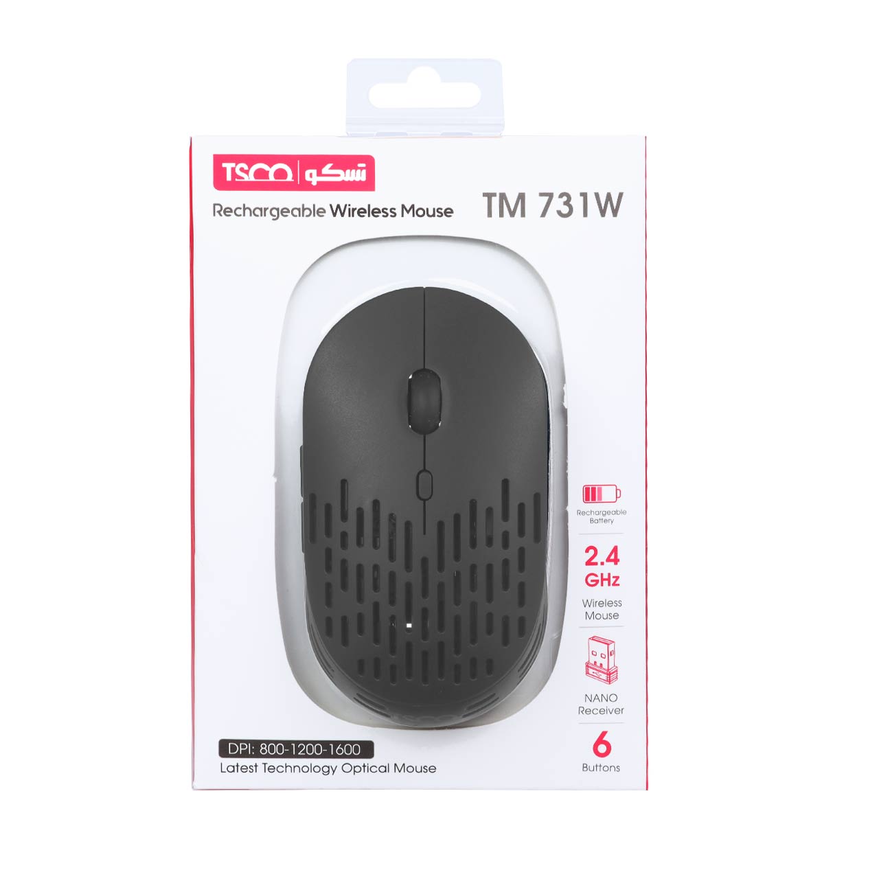 ماوس بی سیم تسکو TM 731W - مشکی