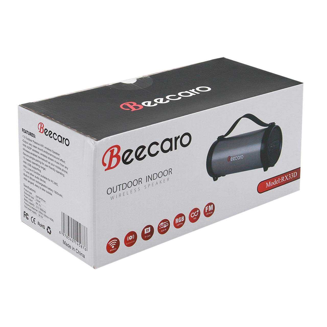 اسپیکر بی سیم Beecaro مدل RX33D-نقره ای