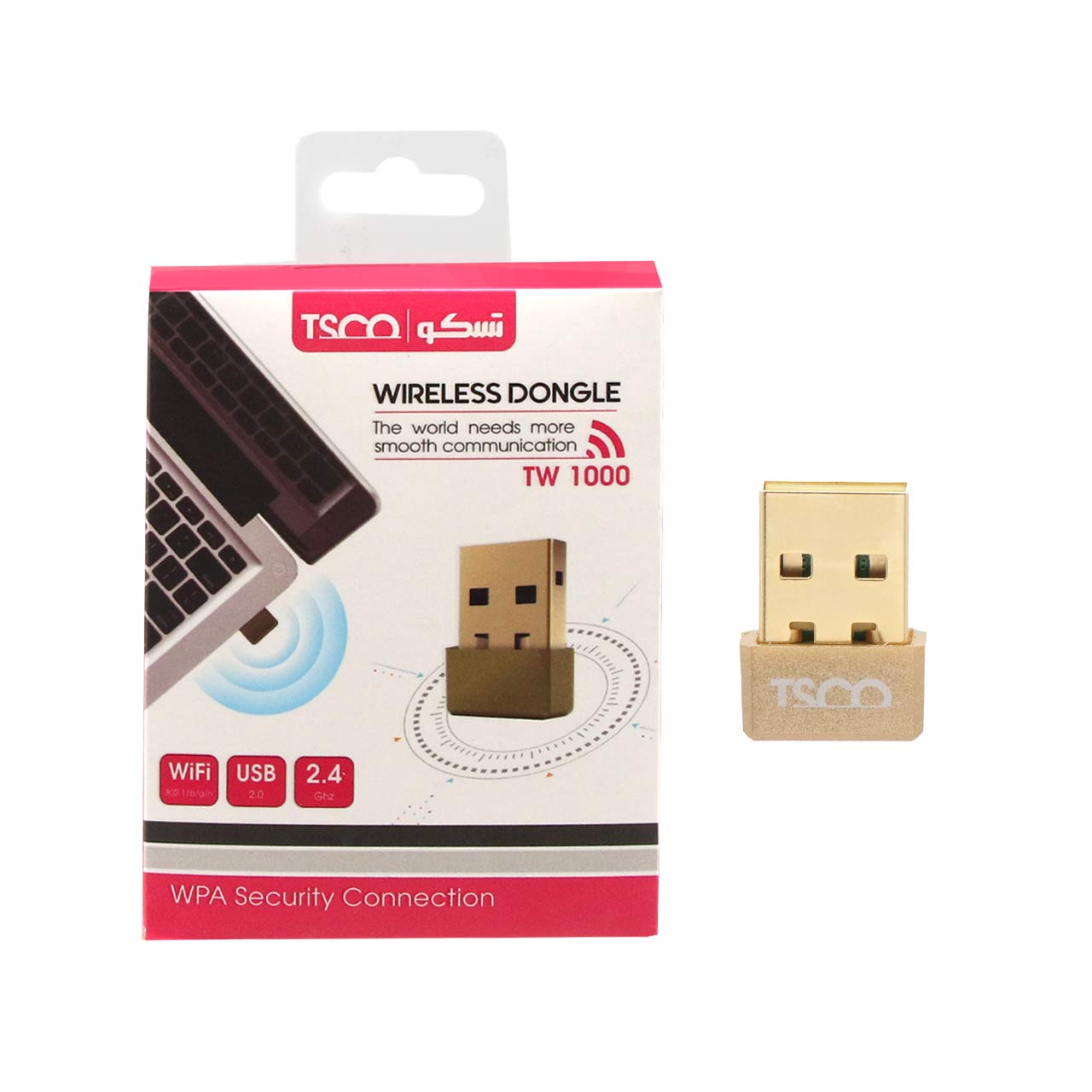 کارت شبکه USB (دانگل وای فای) تسکو مدل TW 1000 با سرعت 150Mbps