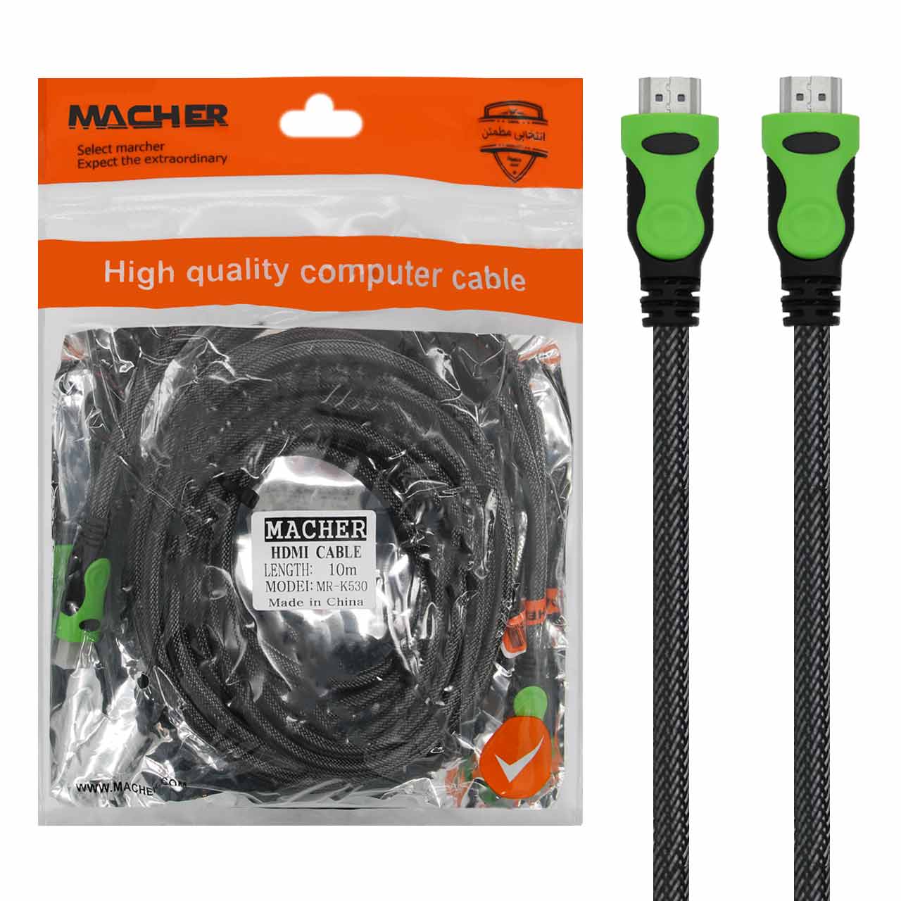کابل MACHER HDMI مدل MR-K530 طول 10 متر