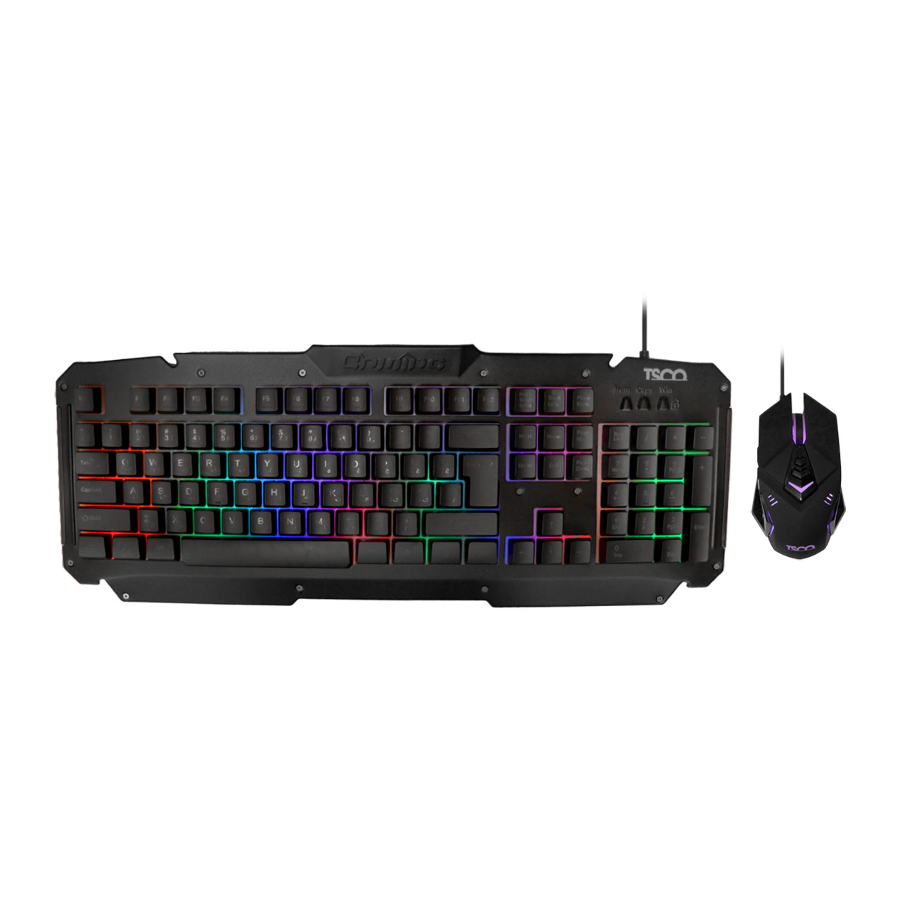کیبورد و ماوس باسیم گیمینگ TSCO مدل TKM 8133 دارای RGB