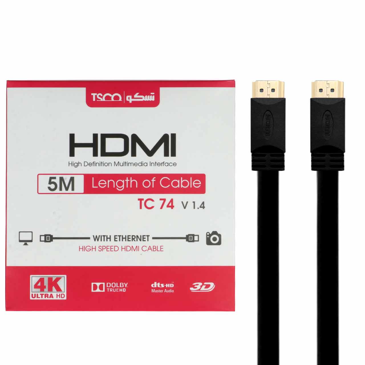 کابل HDMI Ver 1.4 تسکو 5 متری