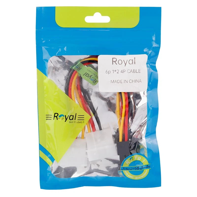 کابل تبدیل برق مولکس به 6 پین Royal